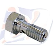 M6x1.00 HEX SINGLE BANJO BOLT, CHROME