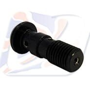 M10x1.25 DOMED DOUBLE BANJO BOLT, BLACK