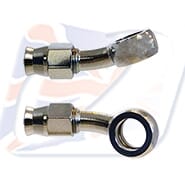 M10 BANJO, 20° UP + 20° LEFT, CHROME