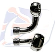 M10 BANJO 90° + 20° LEFT BEND, CHROME