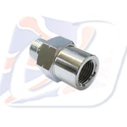 M10x1.00 FEMALE CONVEX ADAPTOR, CHROME
