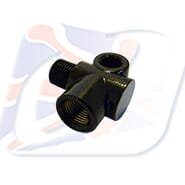 90° ELBOW FEMALE M10x1.0 CONVEX, BLACK