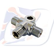 1/8 BSP 3-WAY T-PIECE CONNECTOR, CHROME