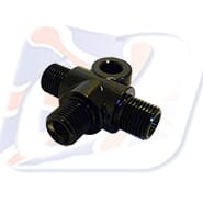 1/8 BSP 3-WAY T-PIECE CONNECTOR, BLACK