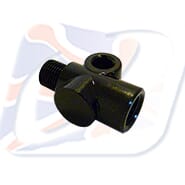 1/8 BSP INLINE CONNECTOR M10x1.0, BLACK