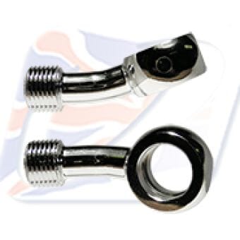 M10 BANJO, 20° UP + 20° LEFT, CHROME