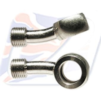 M10 BANJO, 20° UP + 20° LEFT, STAINLESS