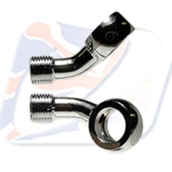 M10 BANJO 45° UP + 25° LEFT, CHROME