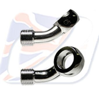 M10 BANJO 45° UP + 25° RIGHT, CHROME