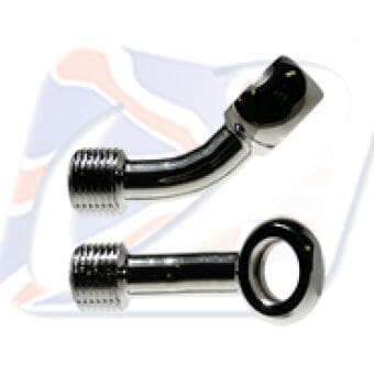 M8 45° BANJO, CHROME