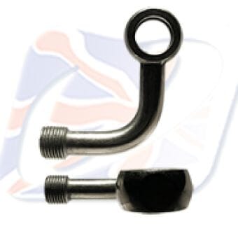 M10 90° LONG SIDE BEND BANJO, STAINLESS