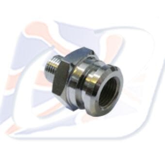 M10x1.00 FEMALE BULKHEAD ADAPTOR, CHROME
