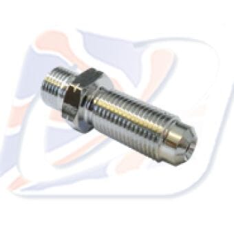 3/8 UNF MALE BULKHEAD ADAPTOR, CHROME