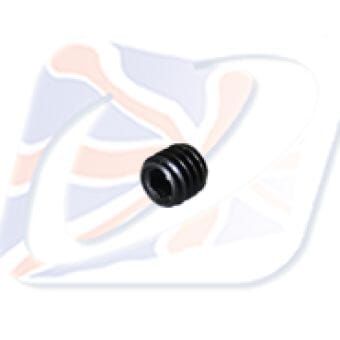 M4x0.7, 4mm LONG STEEL GRUB SCREW, BLACK