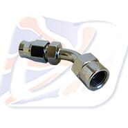 -3 HOSE END 45DEG SWIVEL JOINT CHROME