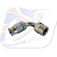-3 HOSE END 90DEG SWIVEL JOINT CHROME