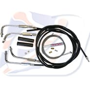 HD THROTTLE CABLE KIT, BLACK. THREADED