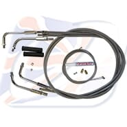 HD THROTTLE CABLE KIT, BRAIDED. THREADED