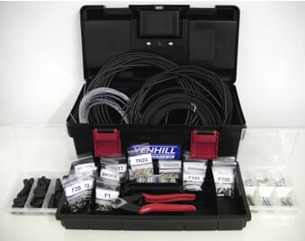 Venhill U01 4 100/A BK Universal Motorcycle Throttle Cable Kit